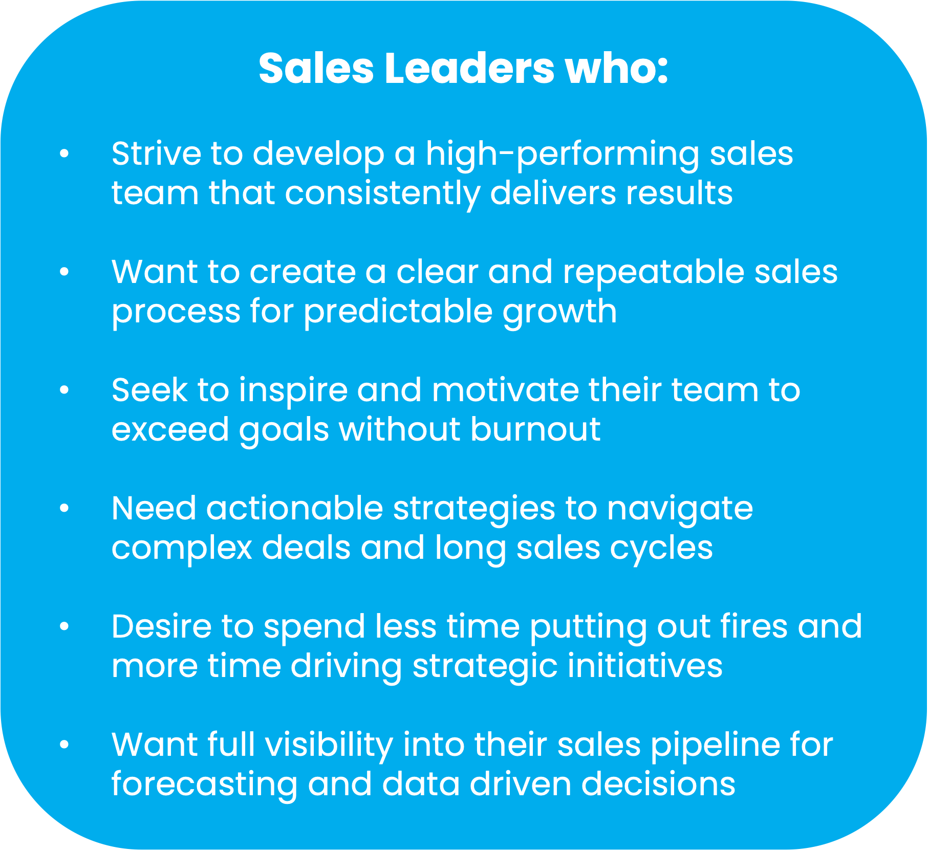 Sales leaders who